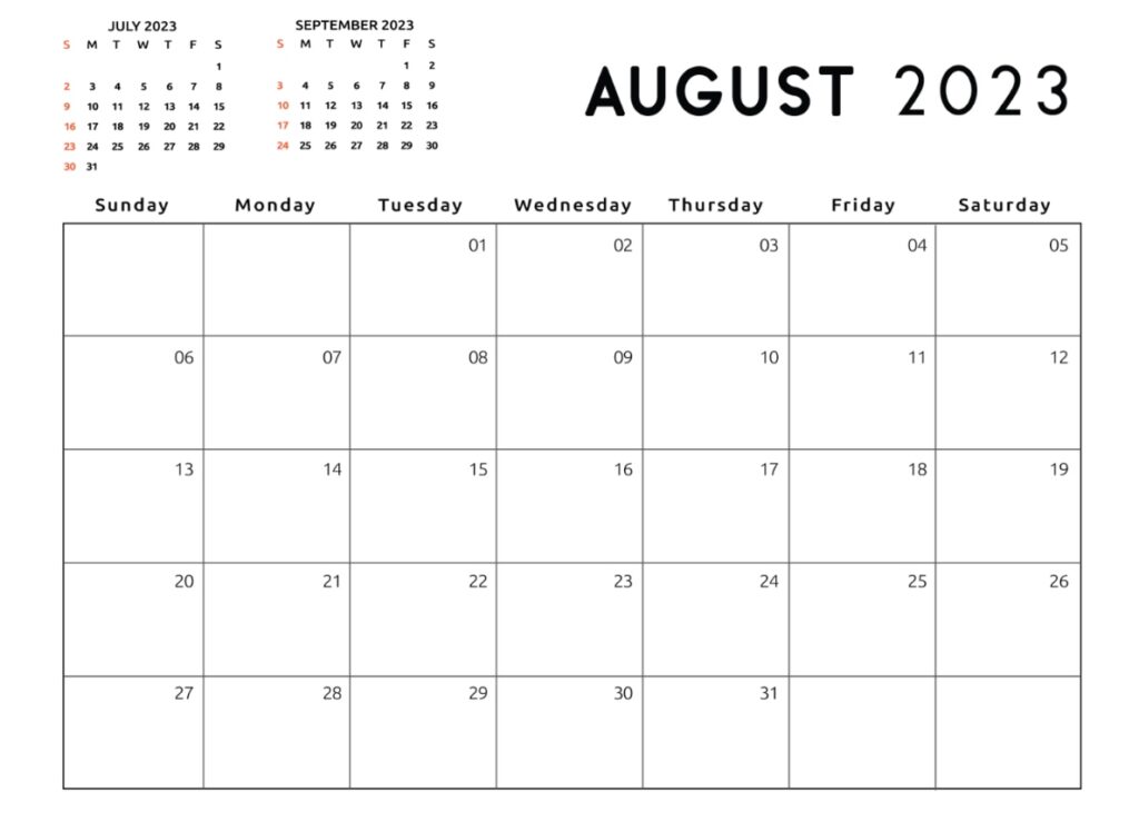 Free Printable August 2023 Calendars: Save It and Print It Whenever You ...