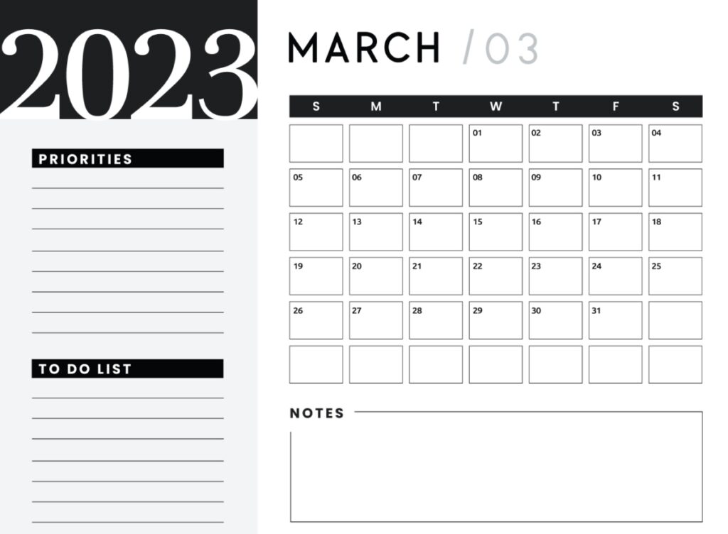 Free Printable March 2023 Calendars Save It And Print It Whenever You Want Inside The Hood
