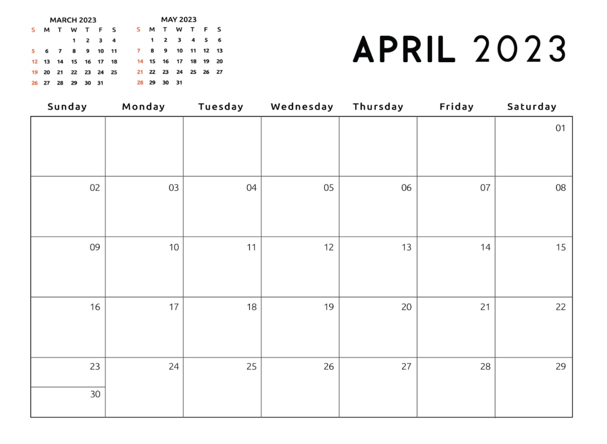 Free Printable April 2023 Calendars Save It And Print It Whenever You