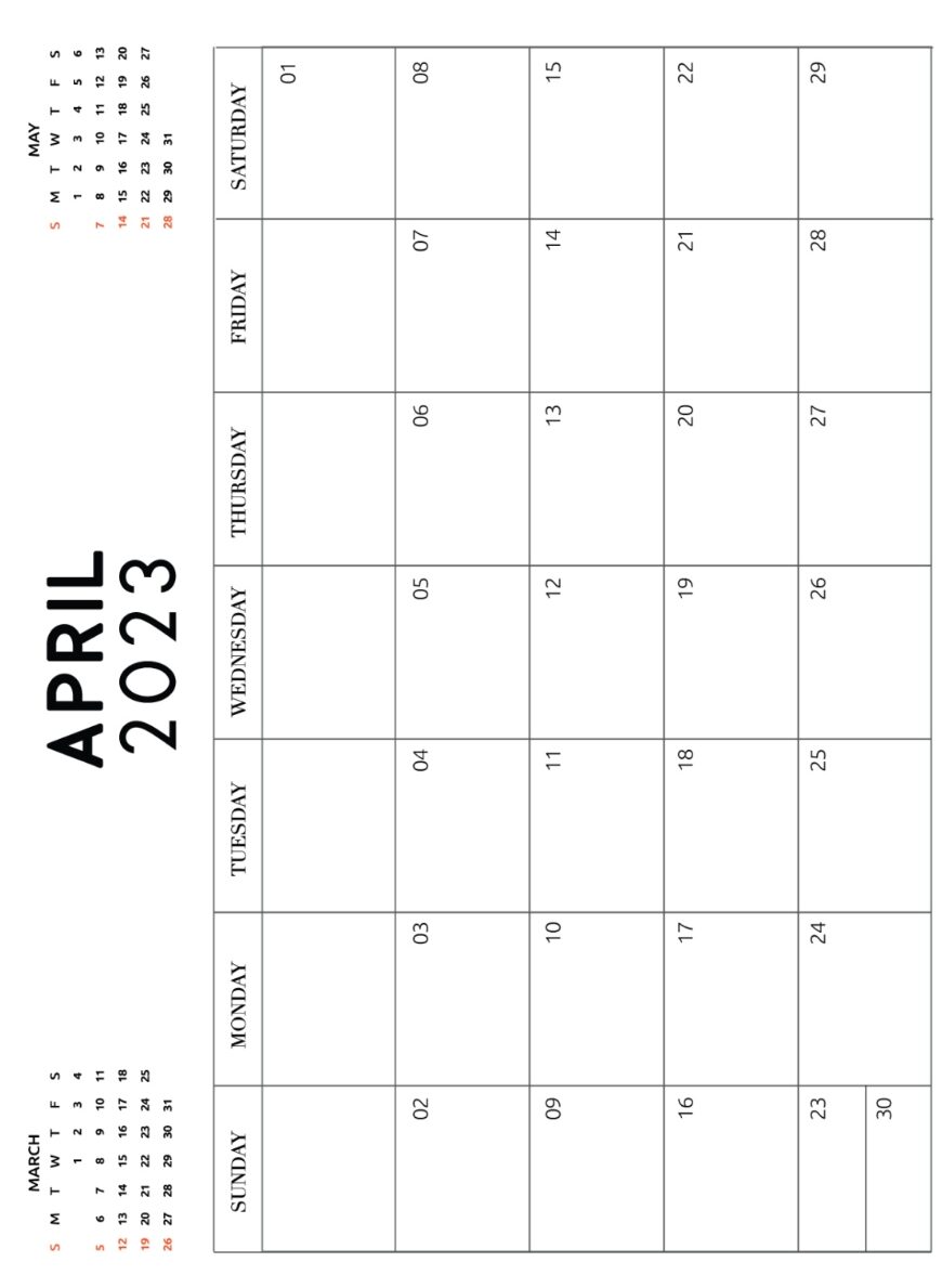 April May 2023 Calendar