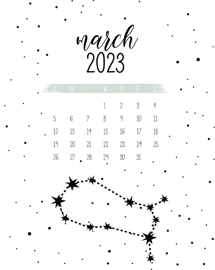 Blank Printable March Calendar