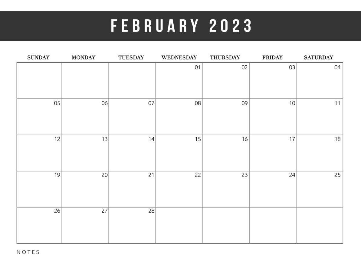 Free Printable February 2023 Calendars
