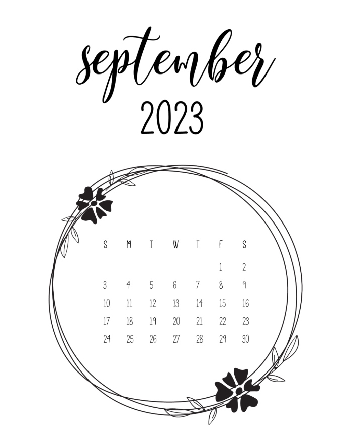 Free September 2023 Calendar