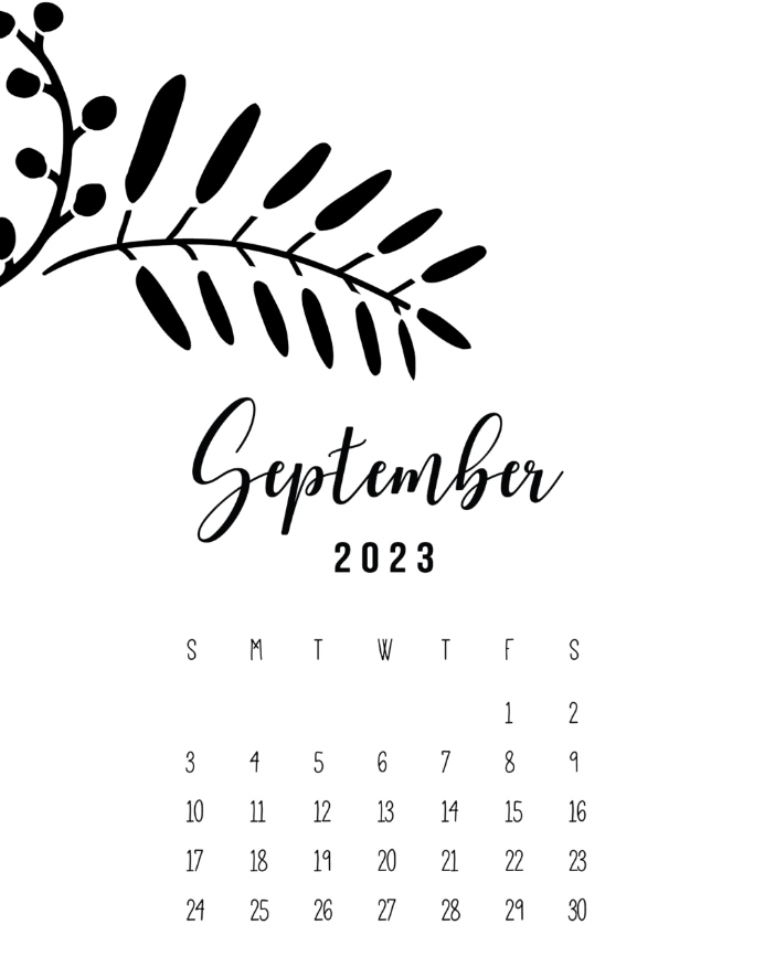 Free September 2023 Calendars