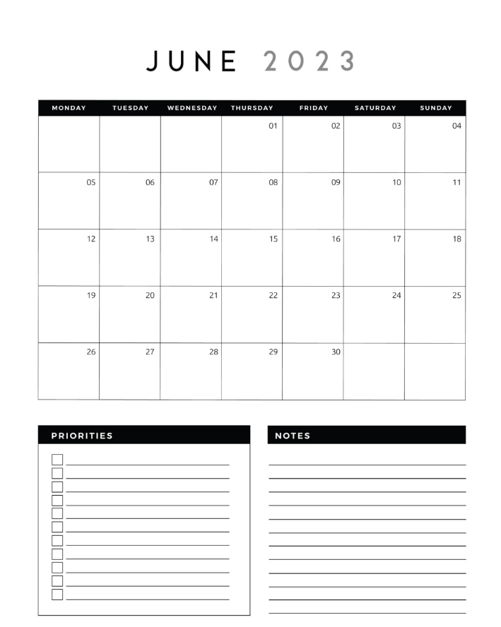 Free Printable June 2023 Calendars Save It and Print It Whenever You