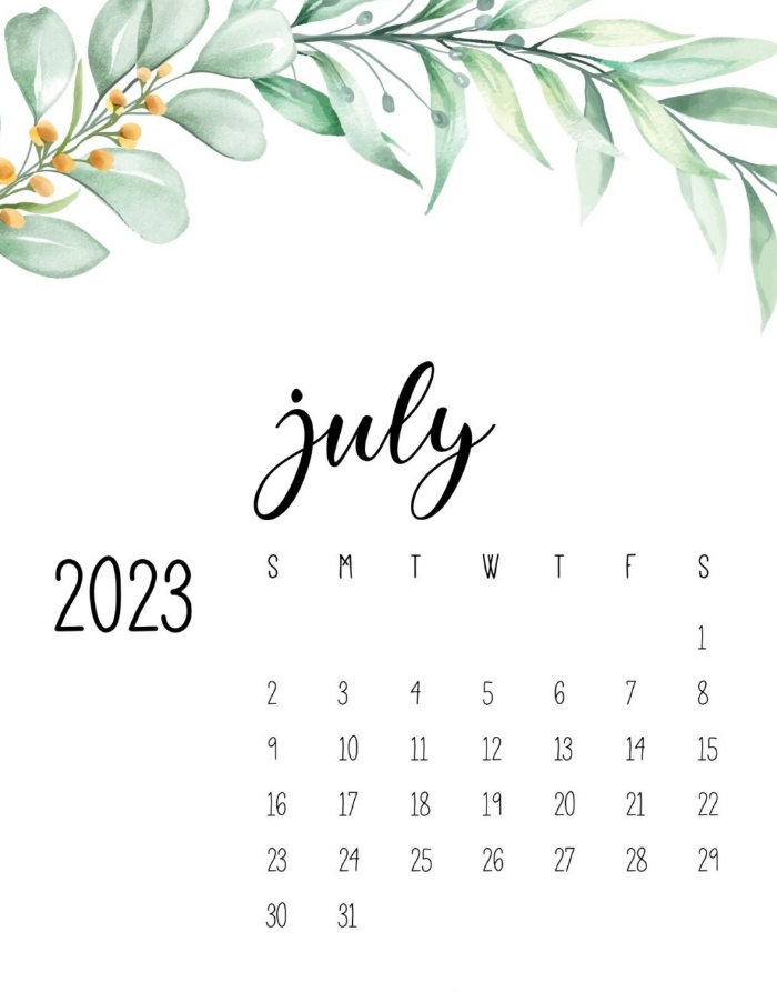 July 2023 Calendar And Augus