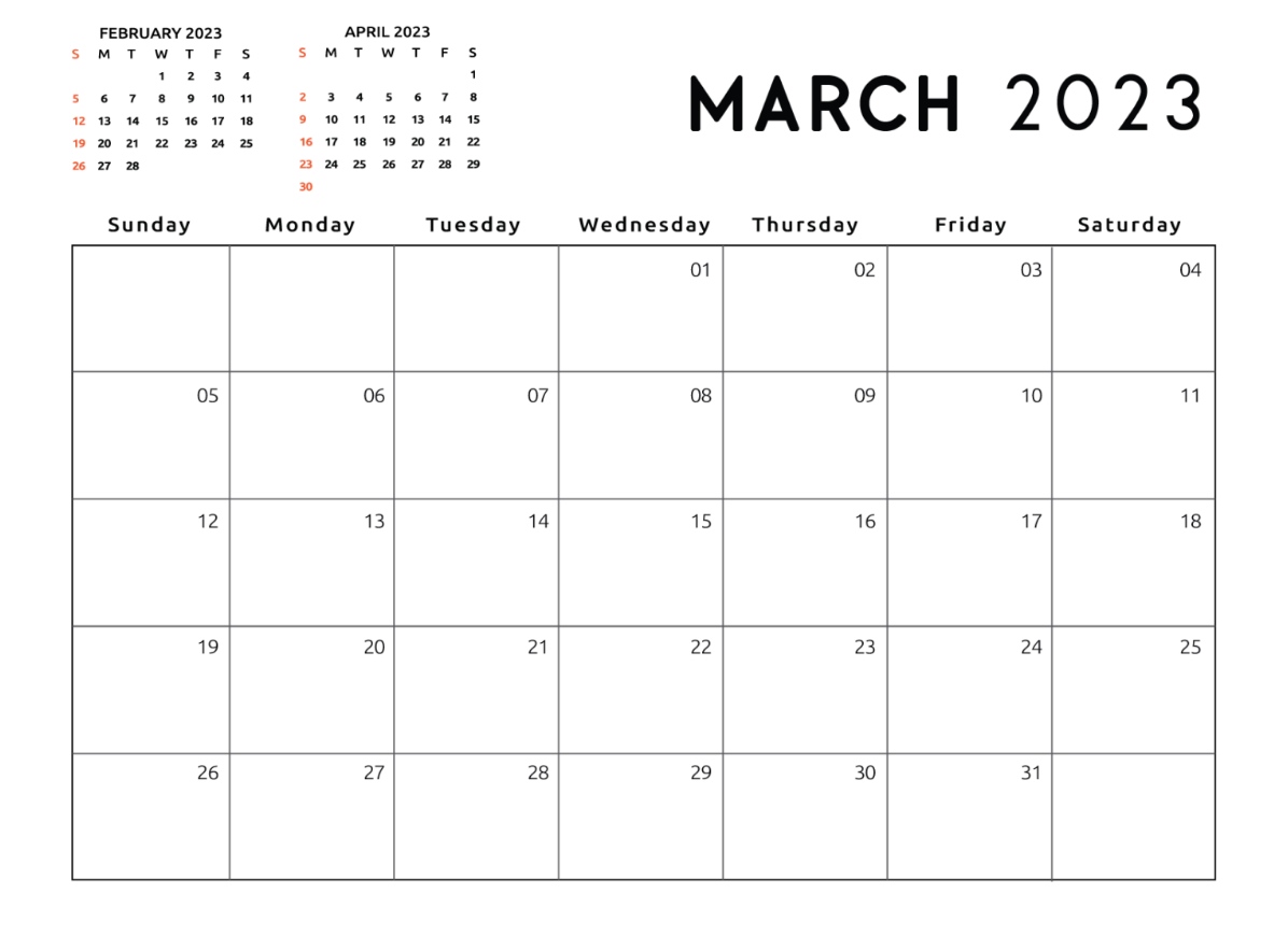 Printable March Calendars